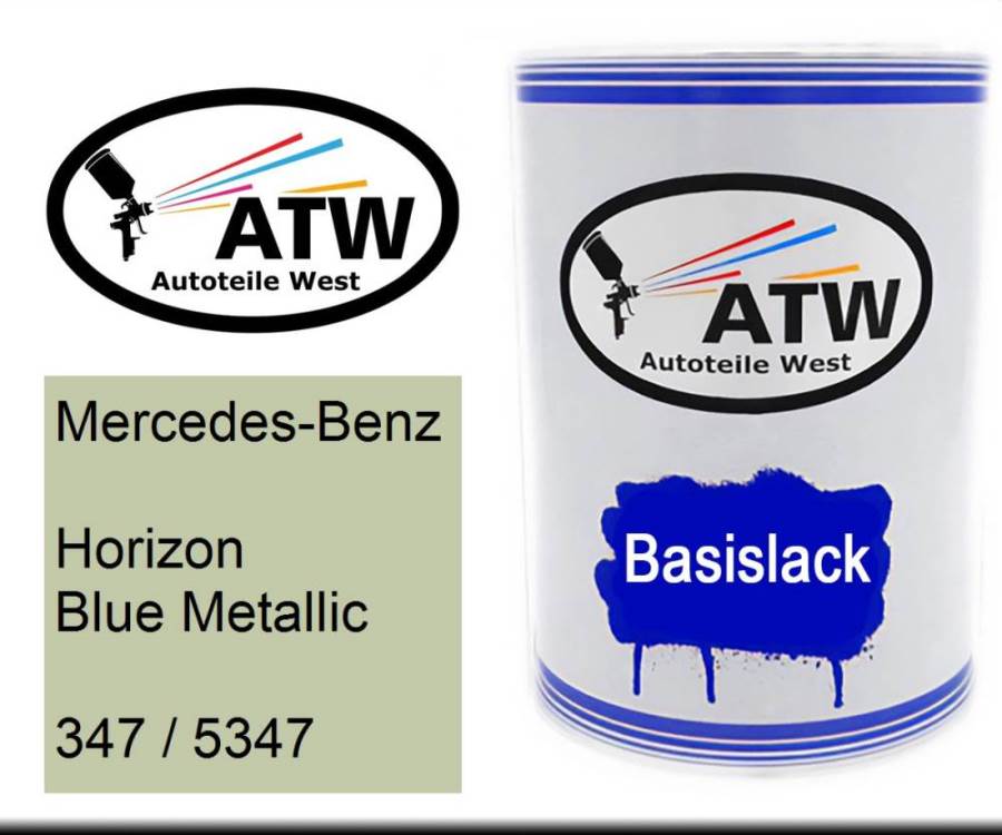 Mercedes-Benz, Horizon Blue Metallic, 347 / 5347: 500ml Lackdose, von ATW Autoteile West.
